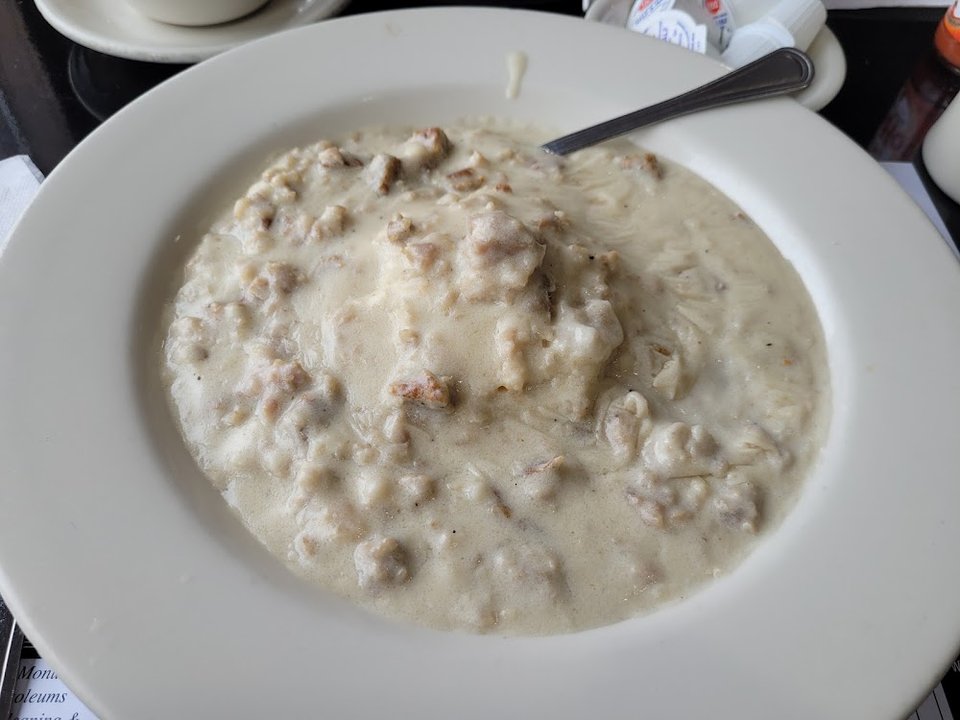 Sausage Gravy and Biscuit