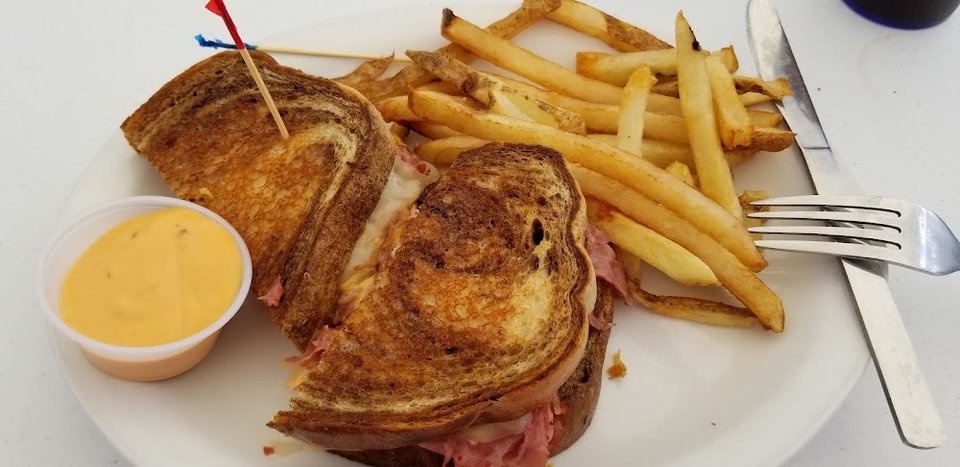 Grilled Reuben with French Fries